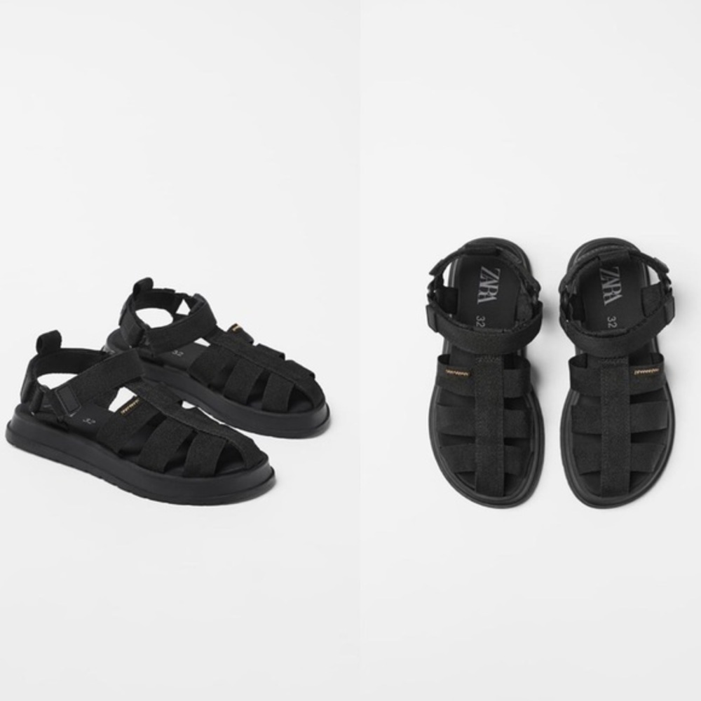 Zara NWT kids fabric fisherman sandals 2549/930 - Picture 7 of 11